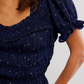 Free People : Adore You Blouse in Peacoat Combo