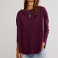 Free People : Latte Blues Thermal in Chocolate Grape