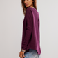 Free People : Latte Blues Thermal in Chocolate Grape