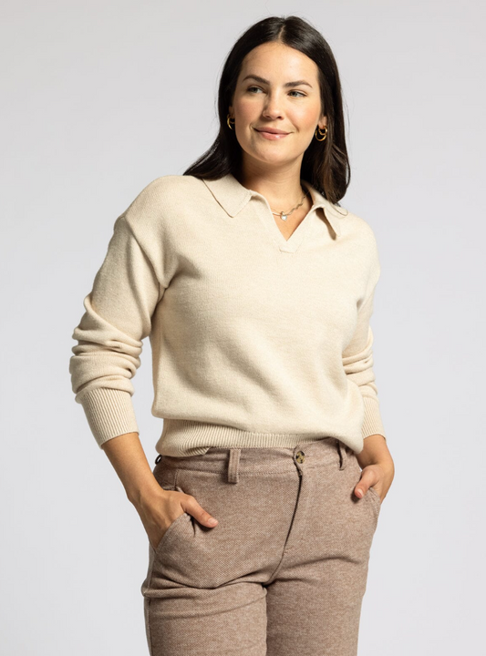 Lotus Sweater : Heather Sandstone