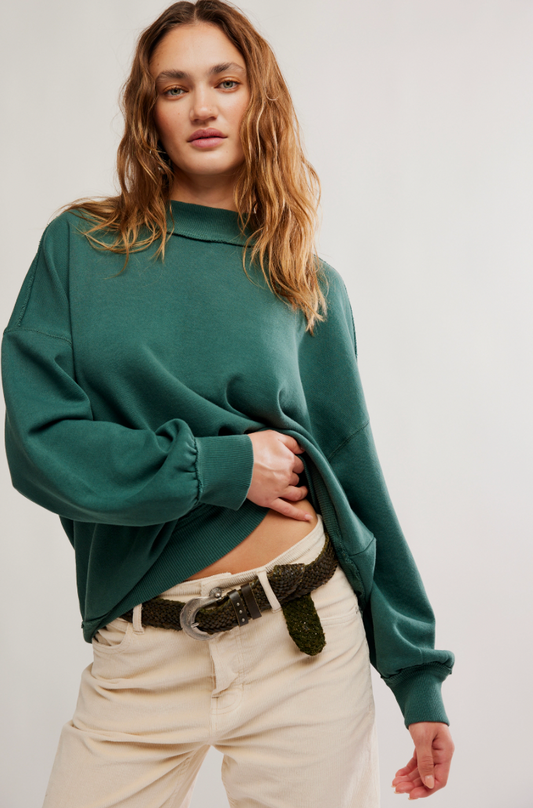 Free People: Palm Springs Pullover in Sea Moss