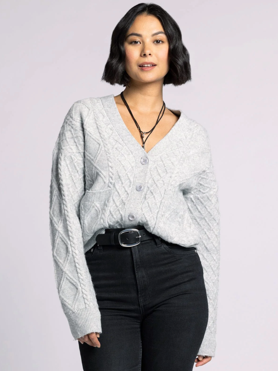 Calista Cardigan : Heather Grey