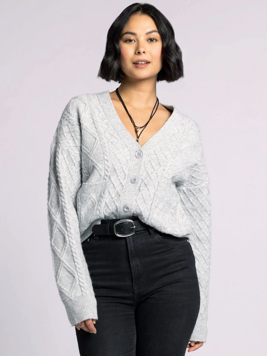 Calista Cardigan : Heather Grey
