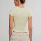 Free People: Wait a Minute Baby Tee in Banana Cream