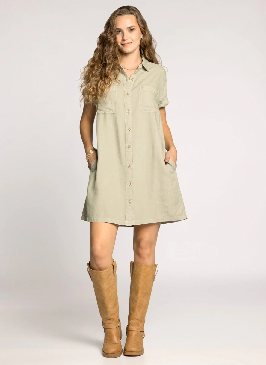 Thread & Supply: June Dress in Olive