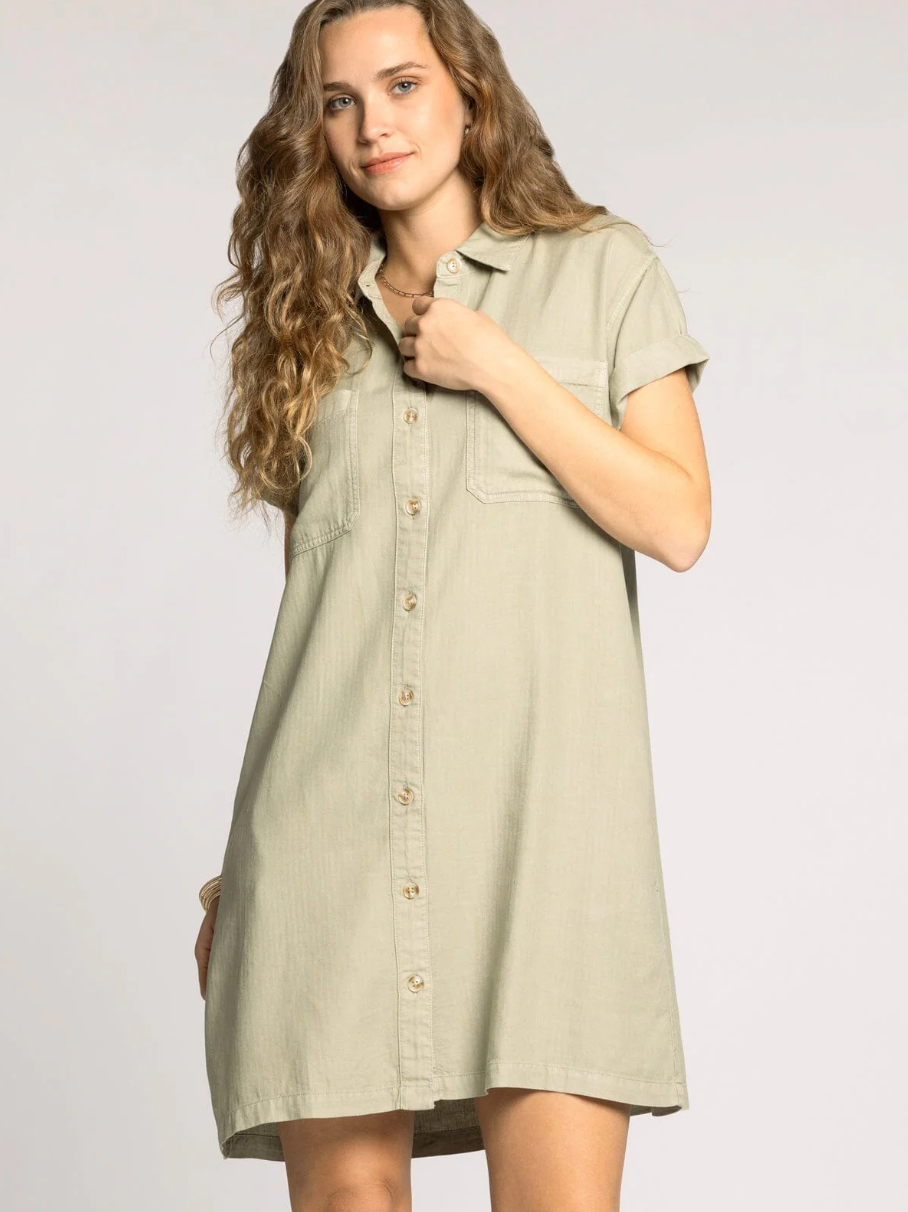 Thread & Supply: June Dress in Olive