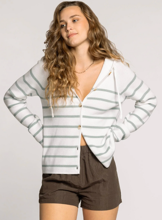 Thread & Supply: Braxton Jacket in Ivory Blue Stripe