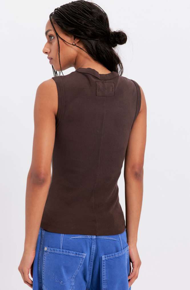 Free People : Murphy Tank in Chocolate