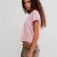 Free People : Take 2 Tee in Rose Oil