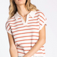 Thread & Supply : Poet Top in Sandstone Stripe