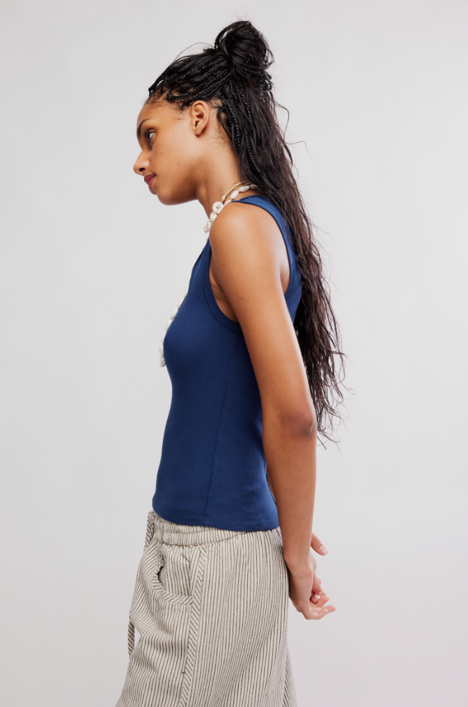 Free People: Neria Tank in Deeper Iris