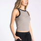 Thread & Supply : Evie Tank in Taupe/ Black
