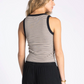 Thread & Supply : Evie Tank in Taupe/ Black