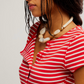 Free People: Most Wanted Cardi in Red/White Stripe