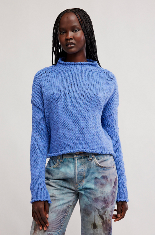 Free People: Opal Sweater in Peri Blue