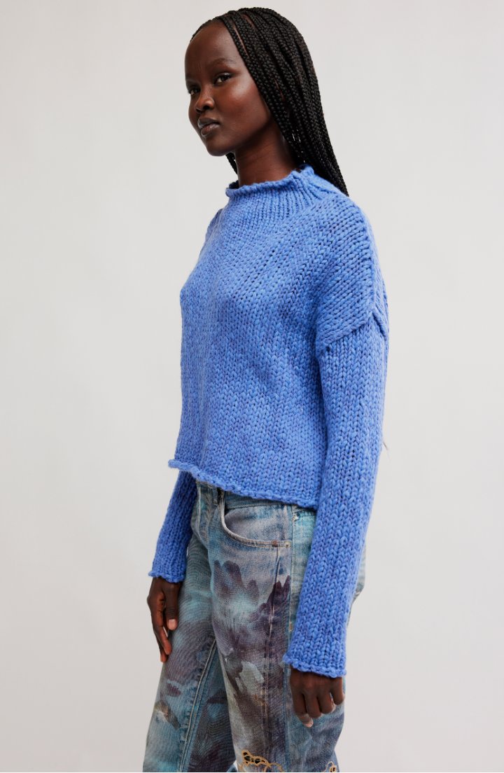 Free People: Opal Sweater in Peri Blue