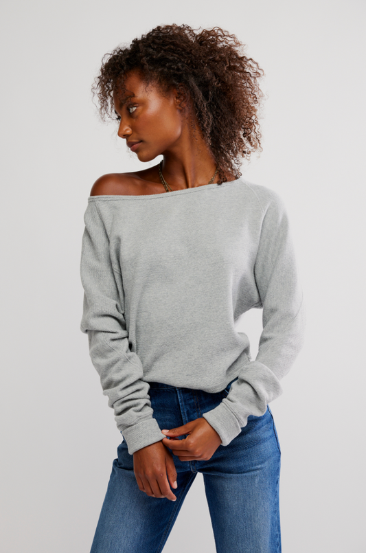 Free People: Jess Long Sleeve in Heather Grey