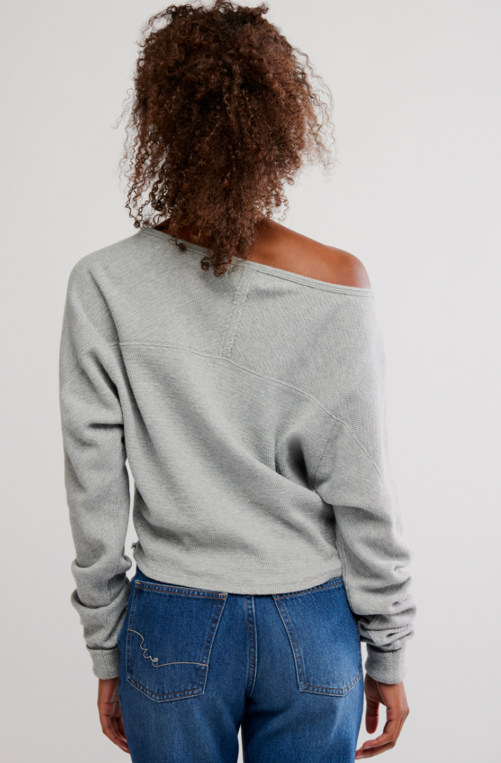 Free People: Jess Long Sleeve in Heather Grey