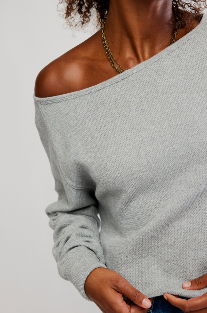 Free People: Jess Long Sleeve in Heather Grey