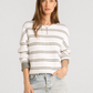 Thread & Supply : Ely Sweater in Ivory Olive Stripe