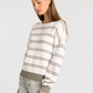 Thread & Supply : Ely Sweater in Ivory Olive Stripe