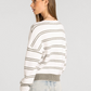 Thread & Supply : Ely Sweater in Ivory Olive Stripe