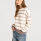 Thread & Supply : Ely Sweater in Cream Burgundy Stripe