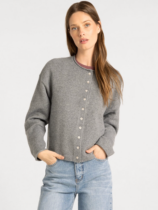 Thread & Supply: Dover Cardigan in Heather Charcoal