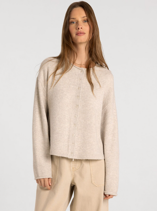 Thread & Supply: Dover Cardigan in Heather Stone