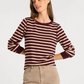 Thread & Supply : Stacey Top in Maroon Stripe
