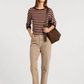 Thread & Supply : Stacey Top in Maroon Stripe