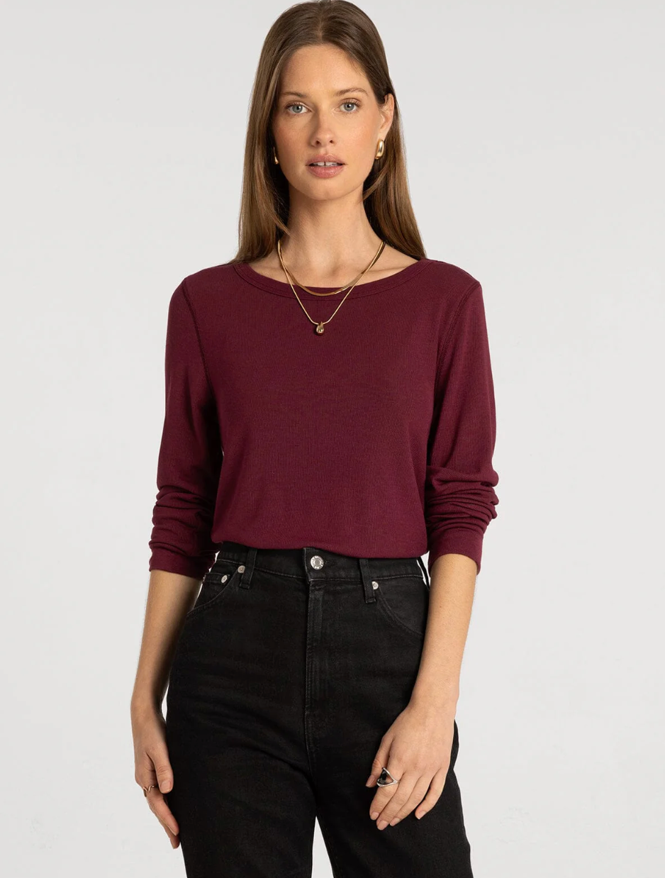 Thread & Supply : Stacey Top in Zinfandel