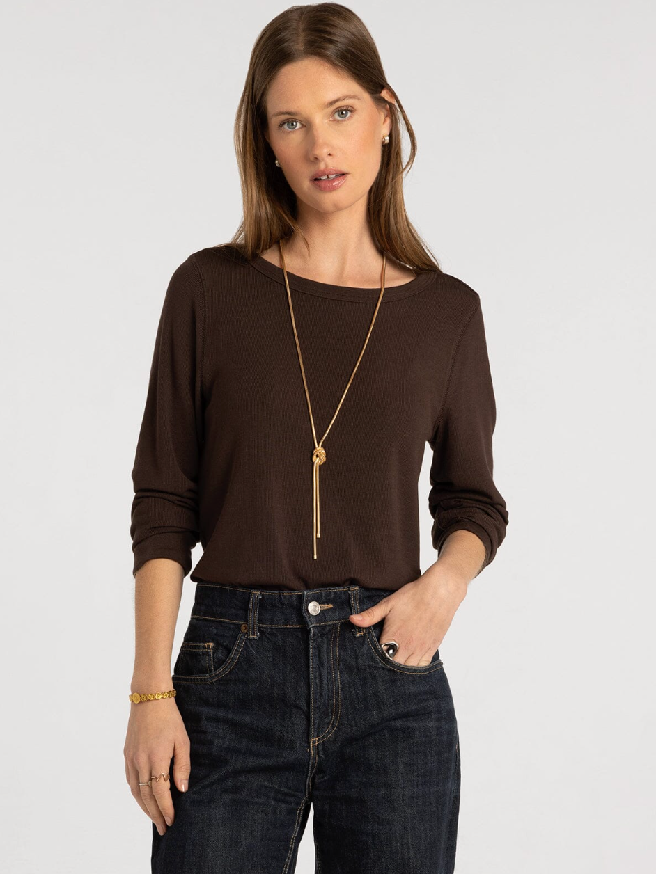 Thread & Supply : Stacey Top in Coffee Bean