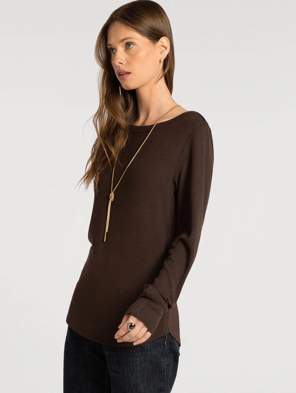 Thread & Supply : Stacey Top in Coffee Bean