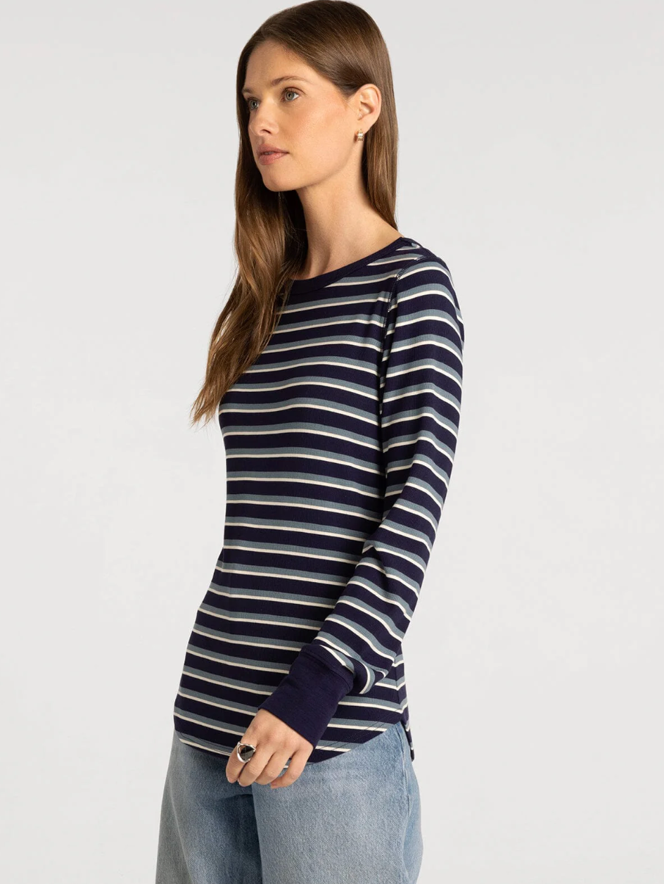 Thread & Supply : Stacey Top in Navy Stripe