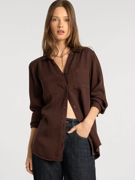 Thread & Supply: Ginger Top in Deep Mahogany