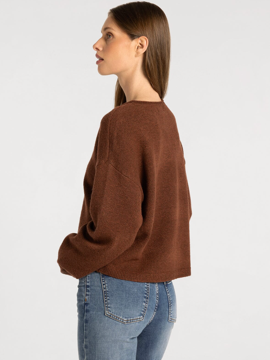 Thread & Supply: Dover Cardigan in Heather Mohogany