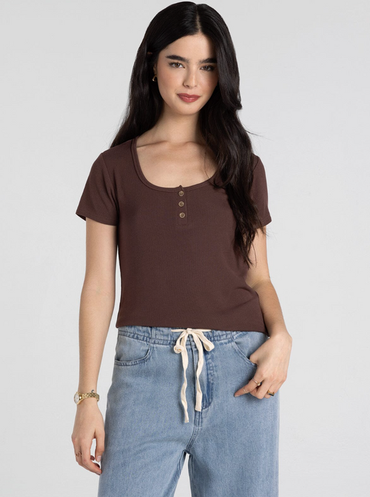 Thread & Supply: Evanore Top in Deep Mahongany