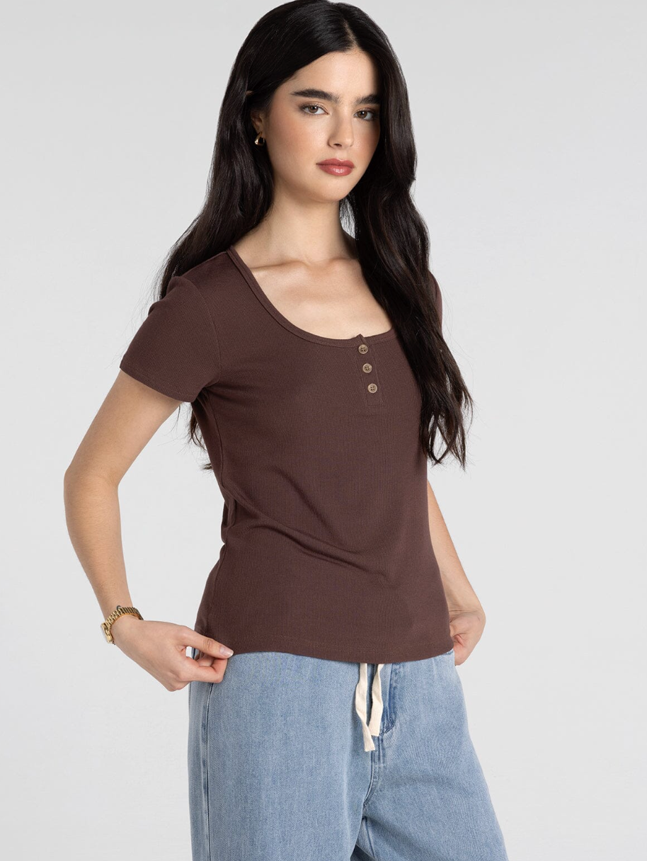 Thread & Supply: Evanore Top in Deep Mahongany