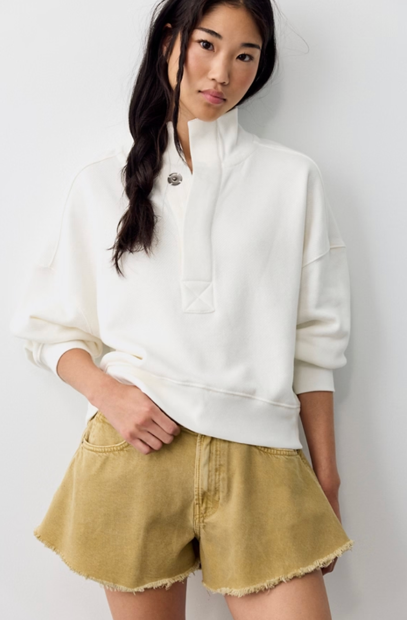 Free People: Timeless Pullover in Clean Ivory