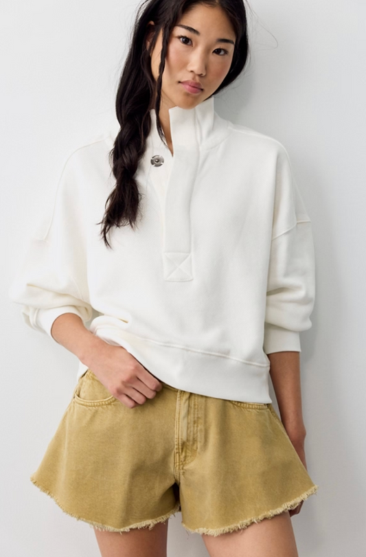 Free People: Timeless Pullover in Clean Ivory