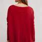 Free People: Latte Blues Thermal in Richest Red