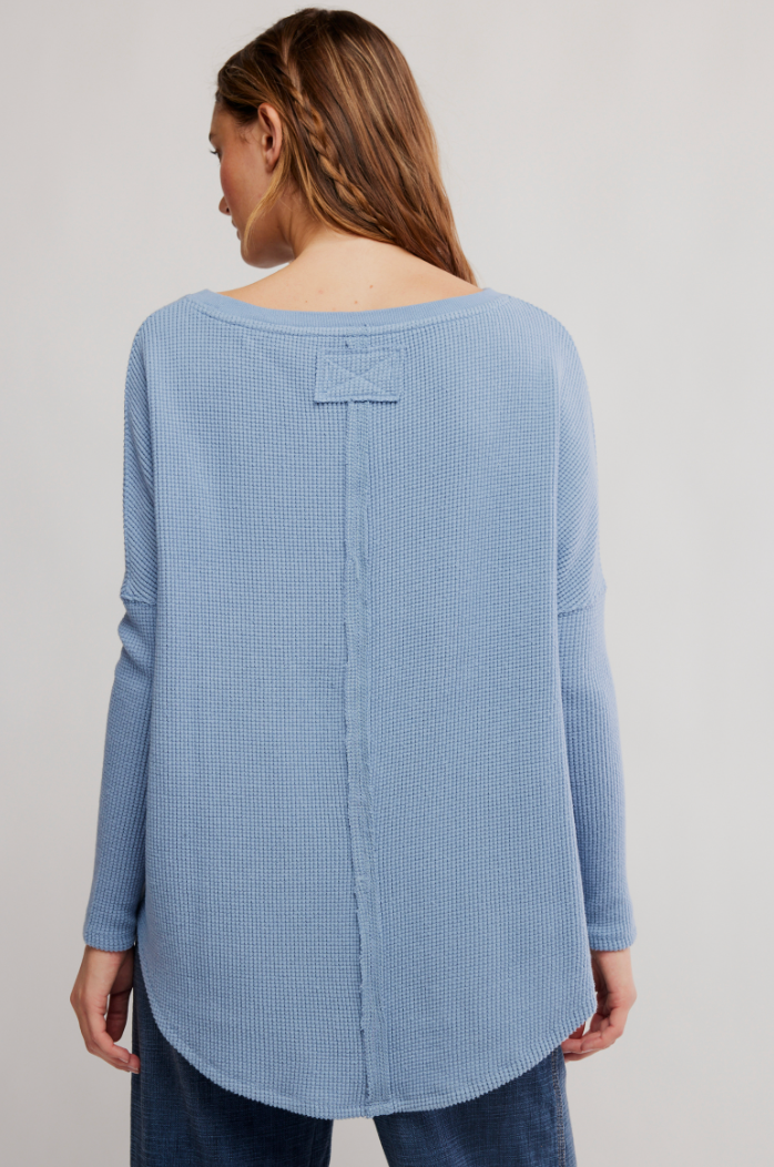 Free People: Latte Blues Thermal in Autumn Sky