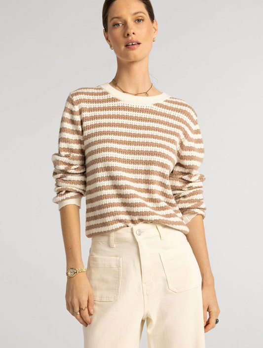 Thread & Supply: Lawson Sweater in White/Tan