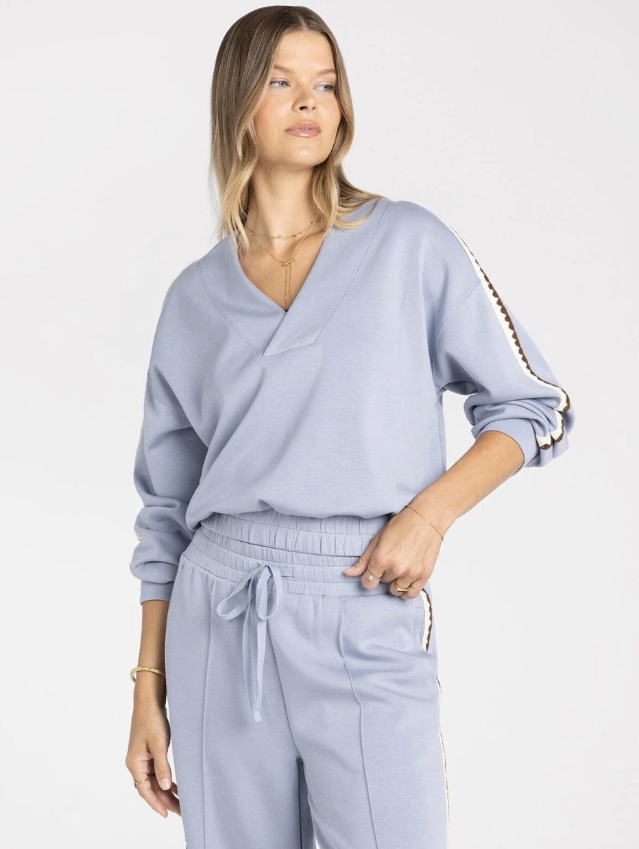 Thread & Supply: Becka Top in Dusty Blue