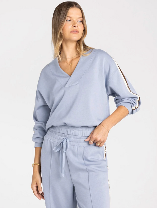 Thread & Supply: Becka Top in Dusty Blue