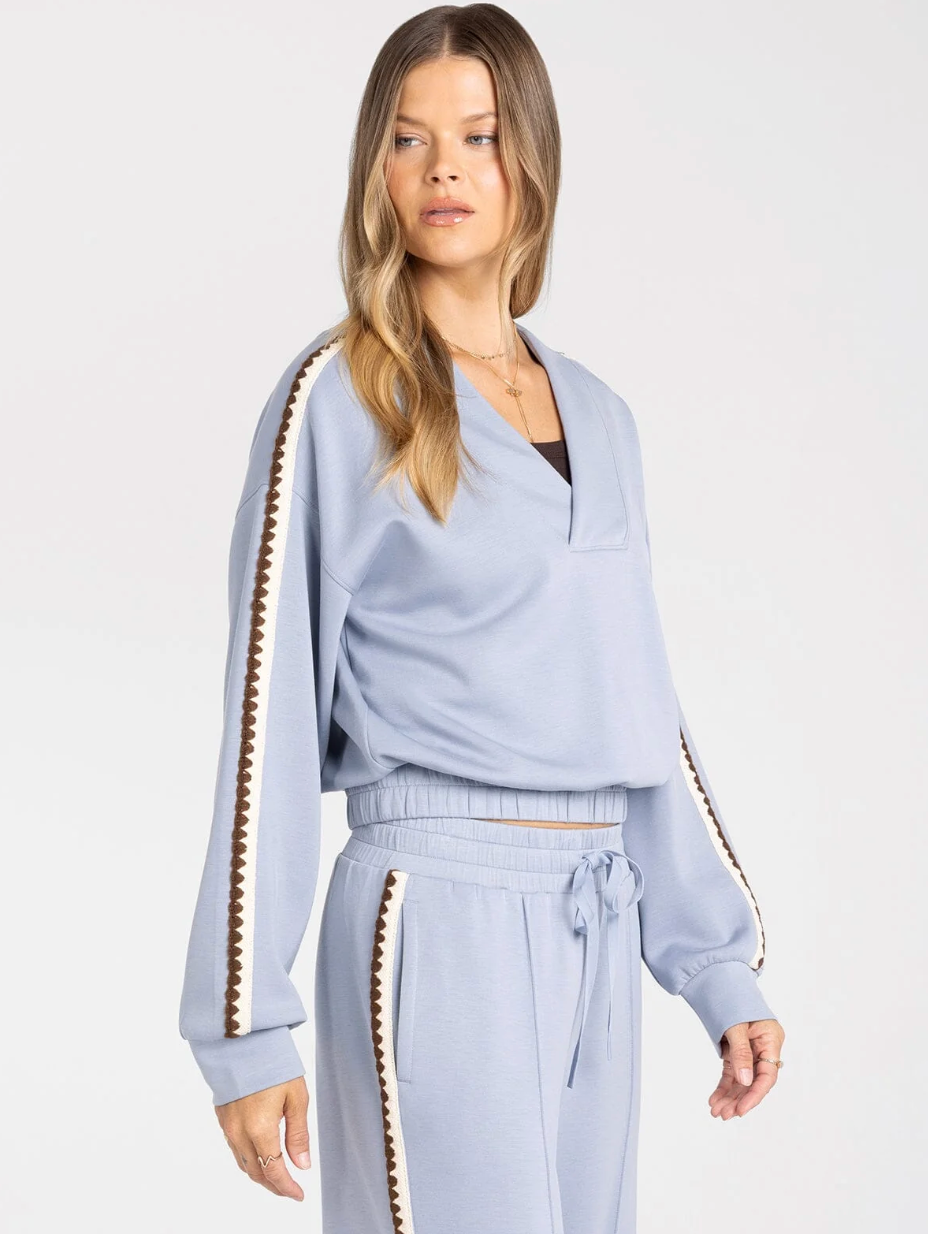 Thread & Supply: Becka Top in Dusty Blue