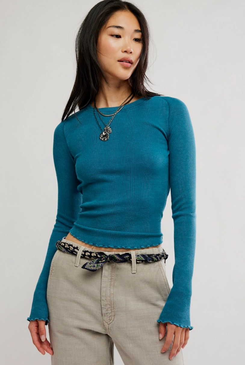 Free People: Easy Does It Tee in Still Sea