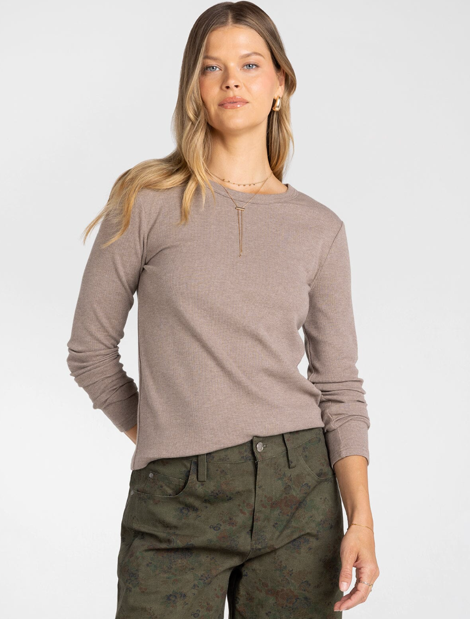 Thread & Supply: Jess Top in Heather Ash Brown
