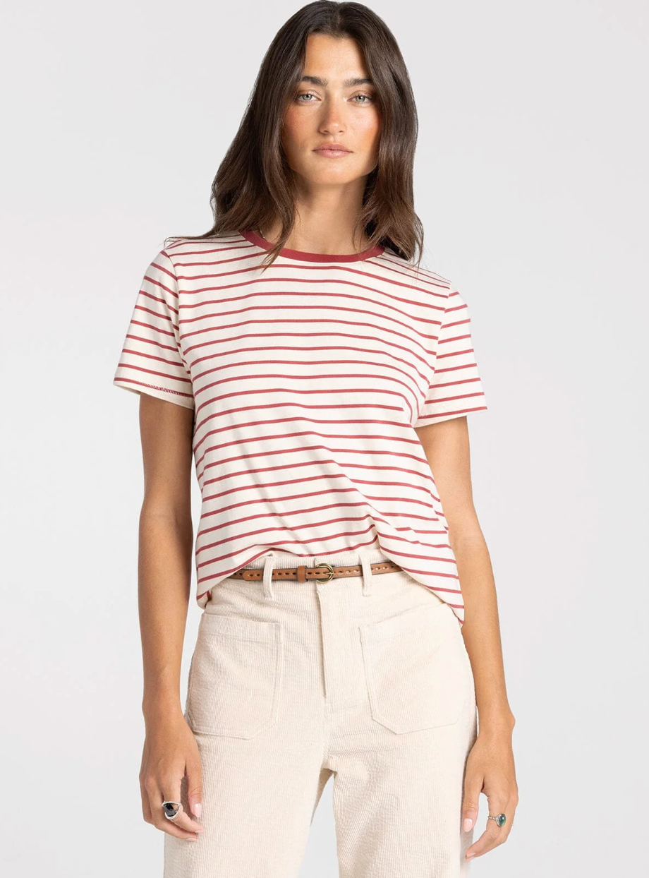 Thread & Supply: Asher Tee in Berry Stripe